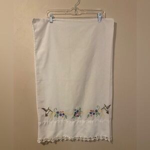 Vintage Westpoint Stevens pillowcase embroidered hummingbird Made in the USA